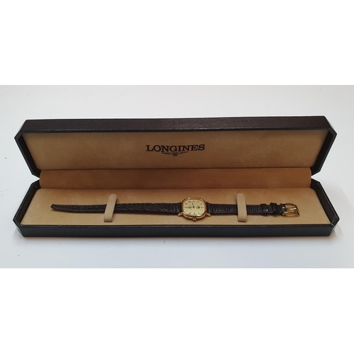 91 - Vintage King of Jordan gifted, vintage ladies Longines watch in original box which is embossed with ... 