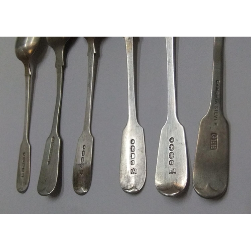 132 - 5 hallmarked antique silver spoons engraved 