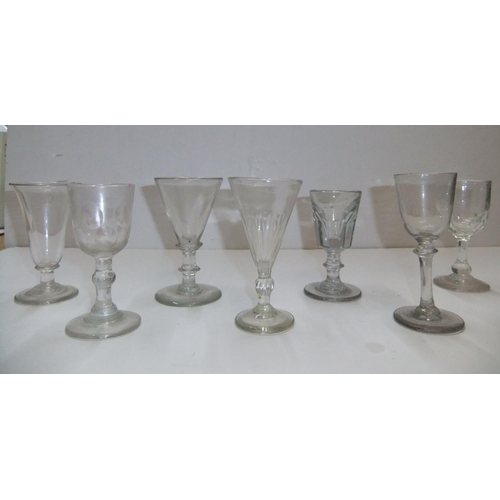 269 - collection of 7 Georgian toasting glasses