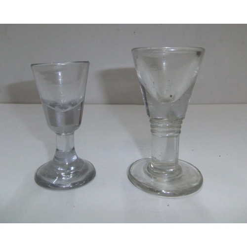 275 - 2 Victorian penny lick glasses