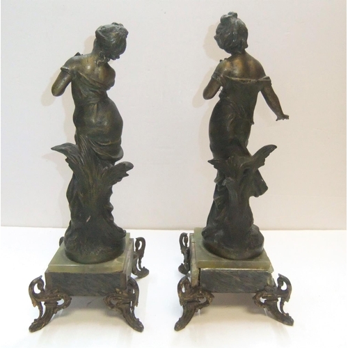 205 - Antique pair of female nymphs on onyx stands after Moreau (a/f)

Both at 39 cm high