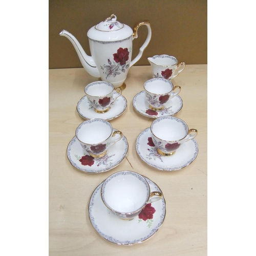 145 - Royal Stafford 12 Piece Bone China tea set to include 5 cups and saucers, tea pot & milk jug