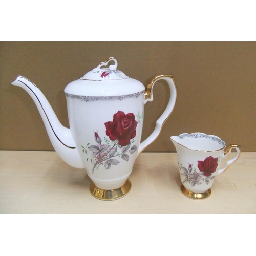 145 - Royal Stafford 12 Piece Bone China tea set to include 5 cups and saucers, tea pot & milk jug