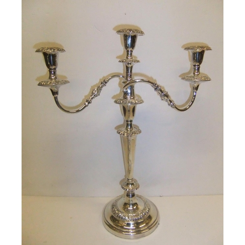 198 - Good quality silver plated candelabra & a small quantity of silver plated cutlery