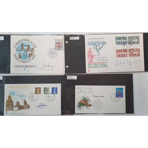 235 - Collection of 12 MP autographed, FDC