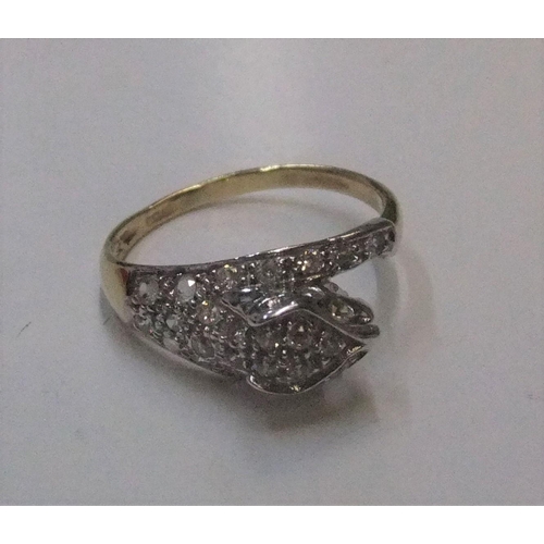 79 - 9ct yellow & white gold, CZ 