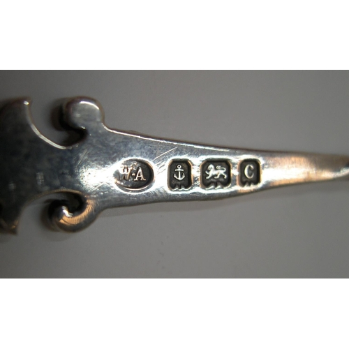 118 - Antique, English silver berry spoon