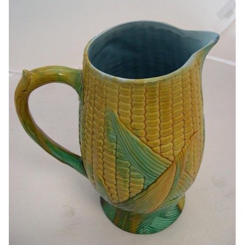 150 - Large antique Majolica corn jug

29 cm high