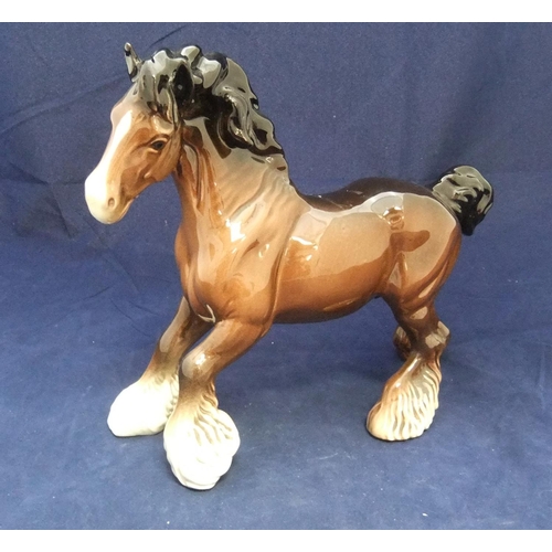 154 - Large Beswick, Shire horse, 21cm high - excellent condition