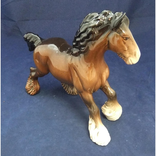 154 - Large Beswick, Shire horse, 21cm high - excellent condition