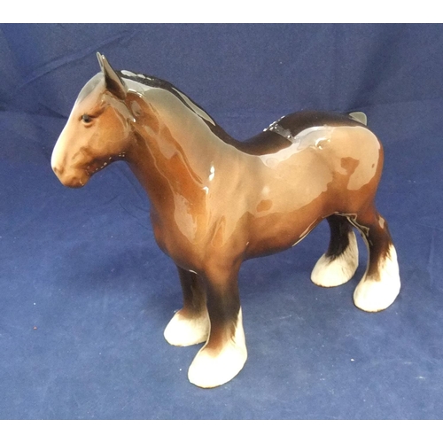 155 - Large Beswick, Clydesdale horse, 21cm high - excellent condition