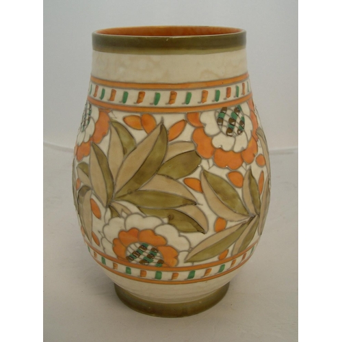 162 - Charlotte Rhead, crown ducall, Tudar Rose jug, numbered 4441 to base

22 cm high