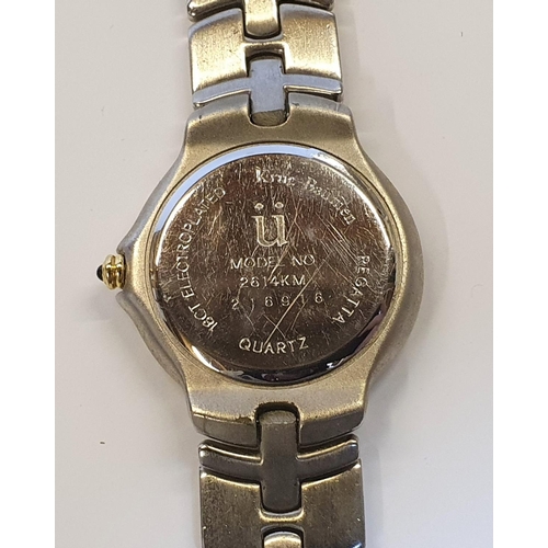 88 - Boxed, Krug-Bauman gents Regatta white dial, Two-Tone strap watch, compete with papers etc