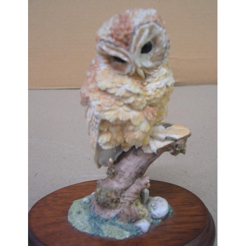21 - Collection of Country Artists style collectables including Tawny owl, Cockerel etc,

All appear in g... 