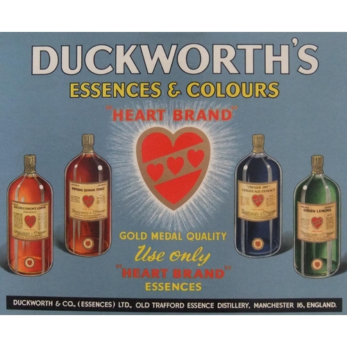 119 - Rare, mid 20thC vintage cardboard sign, Duckworths of Manchester,

36 x 45 cm

Fine and clean