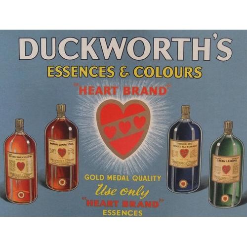 119 - Rare, mid 20thC vintage cardboard sign, Duckworths of Manchester,

36 x 45 cm

Fine and clean