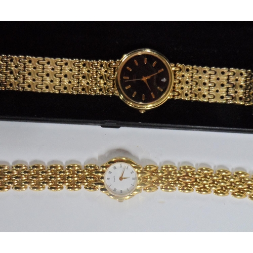 102 - Ladies & gents gilt metal wrist watches, the gents is a Garvel 