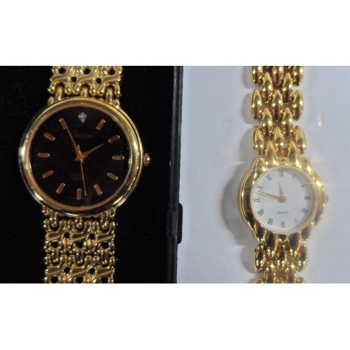 102 - Ladies & gents gilt metal wrist watches, the gents is a Garvel 