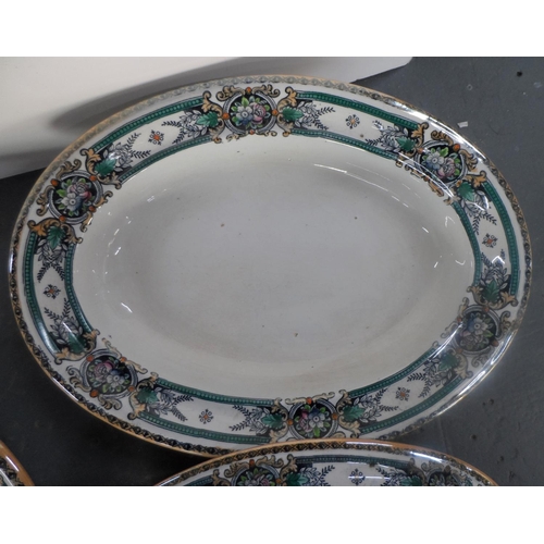 29 - 2 boxes of antique Hebe TR & P dinner service to include meat plates, tureens & plates etc (Large qu... 