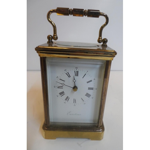 74 - Eurotime, brass cased carriage clock timepiece, with key,

Believed to be in full working order

12 ... 