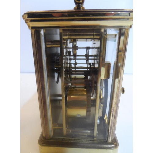 74 - Eurotime, brass cased carriage clock timepiece, with key,

Believed to be in full working order

12 ... 