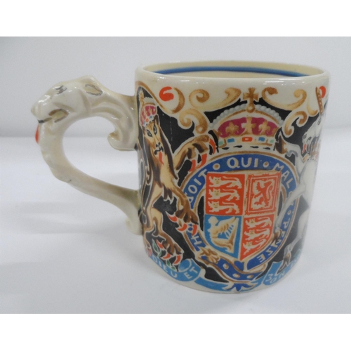 30 - Royal Doulton ceramic horse together with Coronation mug of King Edward VIII designed by Laura Knigh... 