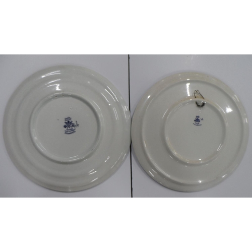 35 - Large early/mid 20thC Pair of Delft ceramic circular hanging wall plates after De Zomen (2),

Both p... 