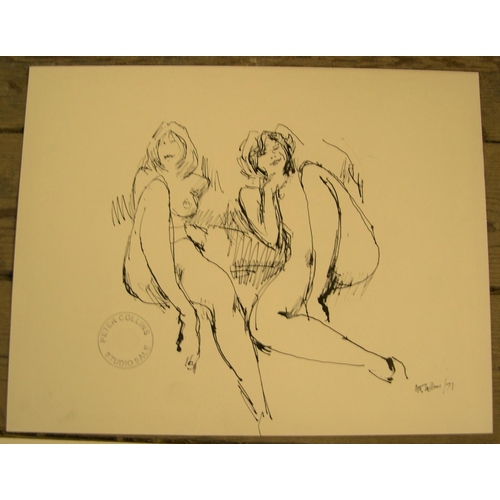 126 - 5, Peter COLLINS (1923-2001) pen & pencil, female nudes/figure studies, 

Approx average size 32 x 2... 