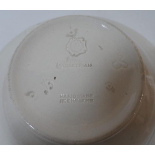 132 - Royal Lancastrian winter bowl, 23cm in diameter,

Signs of small repair to underside