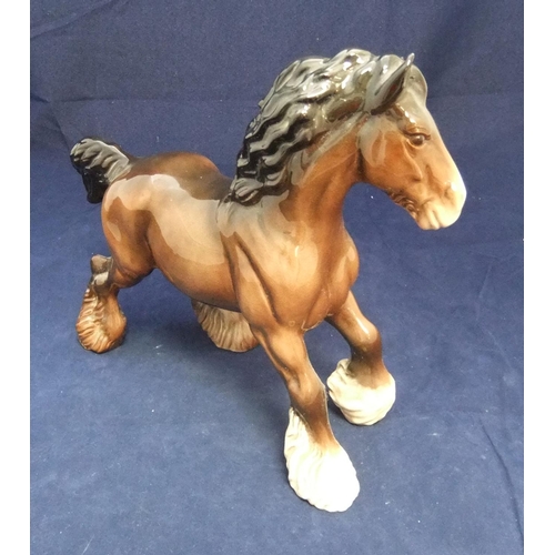 137 - Large Beswick, Shire horse, 21cm high - excellent condition
