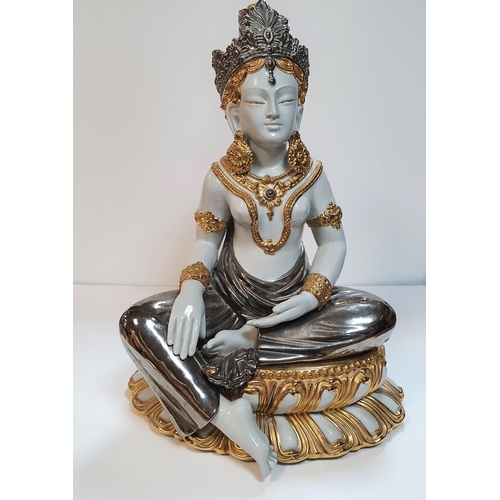 157 - San Marco (Italy), large porcelain figure of a Hindu Goddess, 50 cm tall,

The piece is in fine cond... 