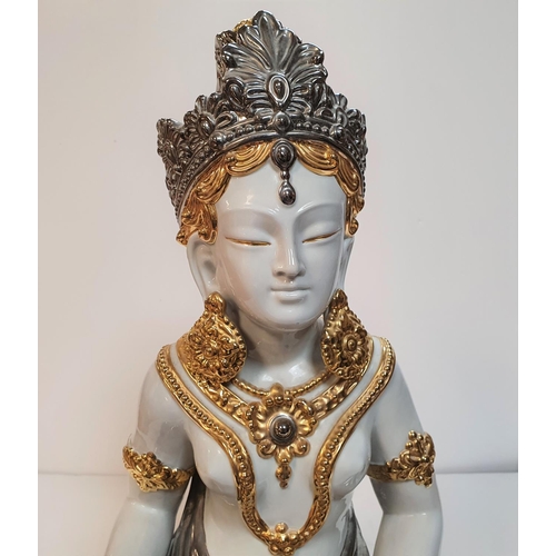 157 - San Marco (Italy), large porcelain figure of a Hindu Goddess, 50 cm tall,

The piece is in fine cond... 