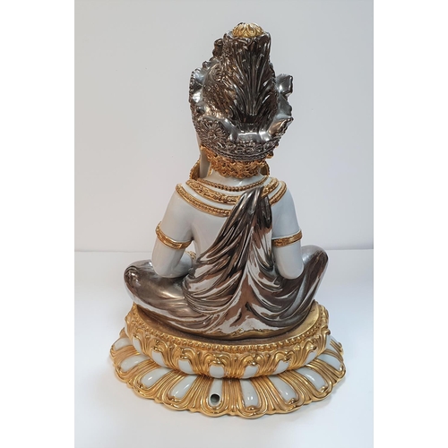 157 - San Marco (Italy), large porcelain figure of a Hindu Goddess, 50 cm tall,

The piece is in fine cond... 