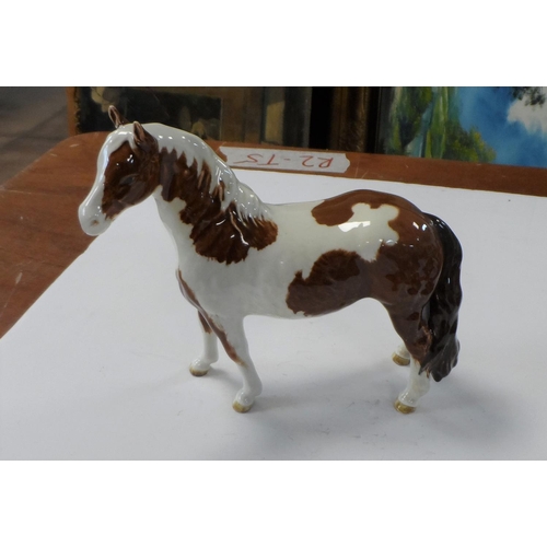 168 - Beswick piebald pony, 17cm long