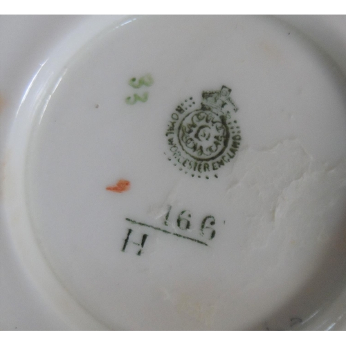 176 - Royal Worcester blush Fern Pot, decorated with wild summer flowers, circa 1912, shape number 166, he... 