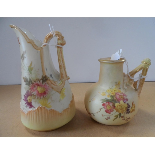 180 - Eight various pieces of Royal Worcester, mainly blush ivory examples (8)

One plate signed 