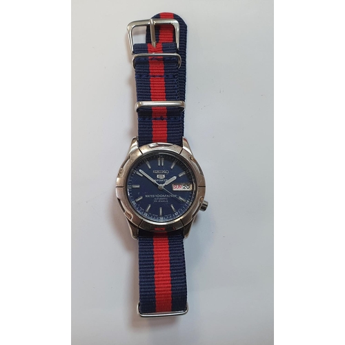 207 - Seiko 5 sports watch, 7536-0240 with NATO strap (SKZ183)