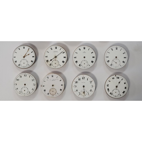 210 - Eight old pocket watch faces & mechanisms (8)