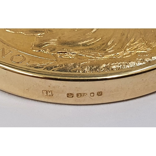 239 - Queen Elizabeth II 1987 £100 1 oz Britannia coin (VF) in detachable 9ct hanging pendant

36 grams to... 