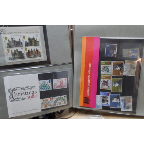 246 - 3 albums of approx 130 QE II, FDC 1960s to early 1980s & 19 packs of unused, mint GB sets and also J... 