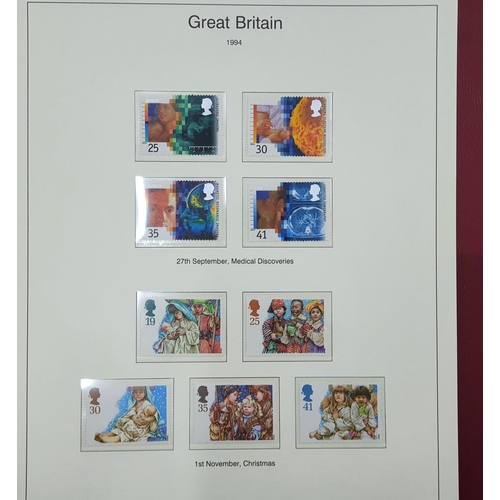 247 - QEII 1971 to 1994 over 2 albums with approx 160 unmounted mint sets