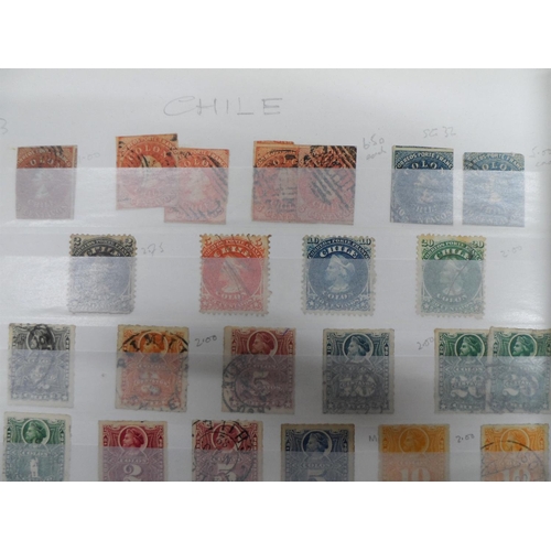 256 - Red world album mainly with South & central American with many early examples and high value early i... 