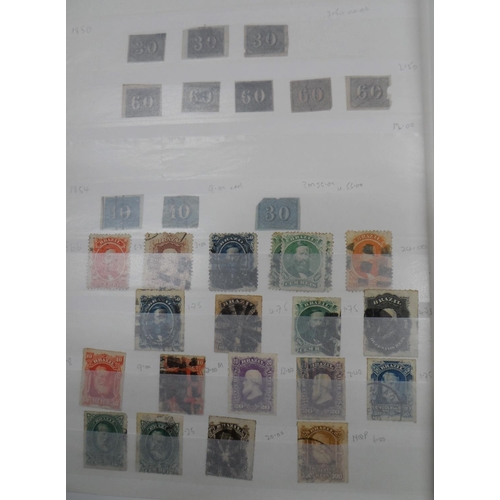 256 - Red world album mainly with South & central American with many early examples and high value early i... 