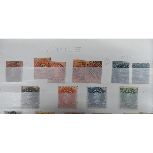 256 - Red world album mainly with South & central American with many early examples and high value early i... 