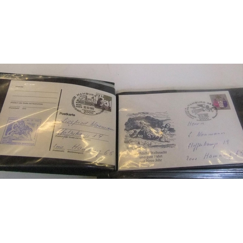 257 - 1 album of approx 45 German 1980s FDC & 2 1960s USA FDC