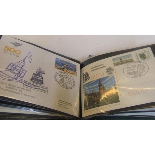 257 - 1 album of approx 45 German 1980s FDC & 2 1960s USA FDC