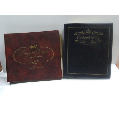 260 - 2 Albums - Kings & Queens of England with related stamps etc
