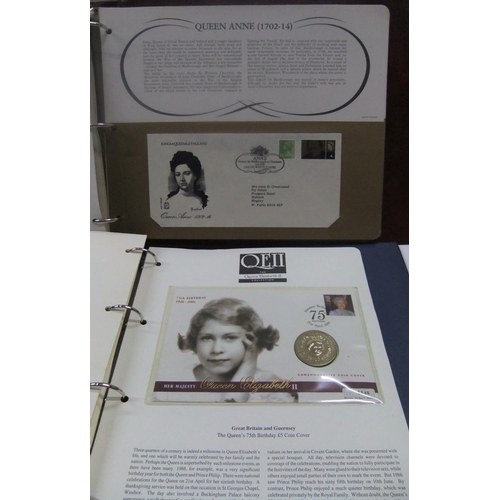 260 - 2 Albums - Kings & Queens of England with related stamps etc