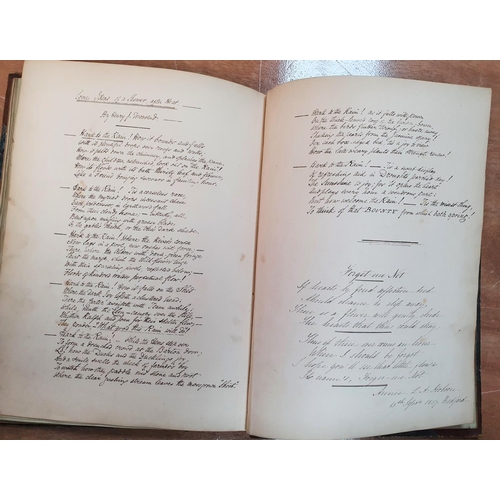 263 - Rare Victorian acrapbook containing watercolours (1 a rare w/c of a well-dressed coloured lady), dra... 