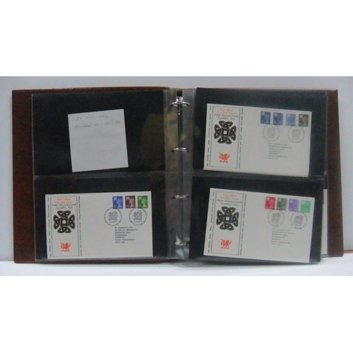 266 - 2 good albums of GB FDC - 1980s, 1 album of Machins, NI, Scotland etc other sets (2)